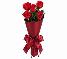 Букет 5 Красных роз Эдлесс Лав в Ханской