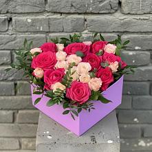 Цветочная композиция из Розы в коробке в Ханской