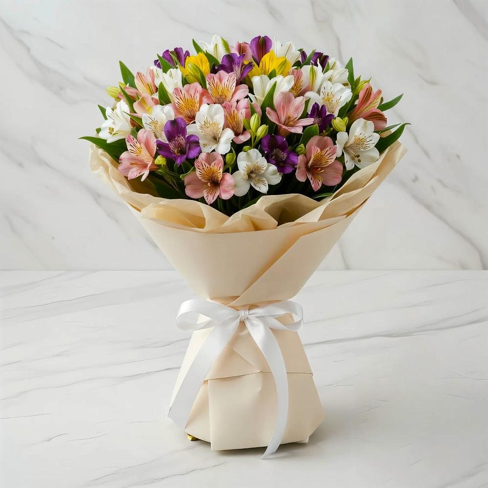 Букет цветов из: Альстромерии в Ханской