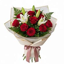 Букет цветов из:  Лилии и Розы #REPLACE_PRED# Ханской