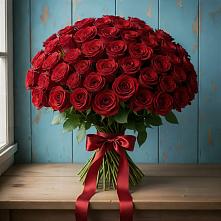 Букет Красные розы Блэк Меджик в Ханской
