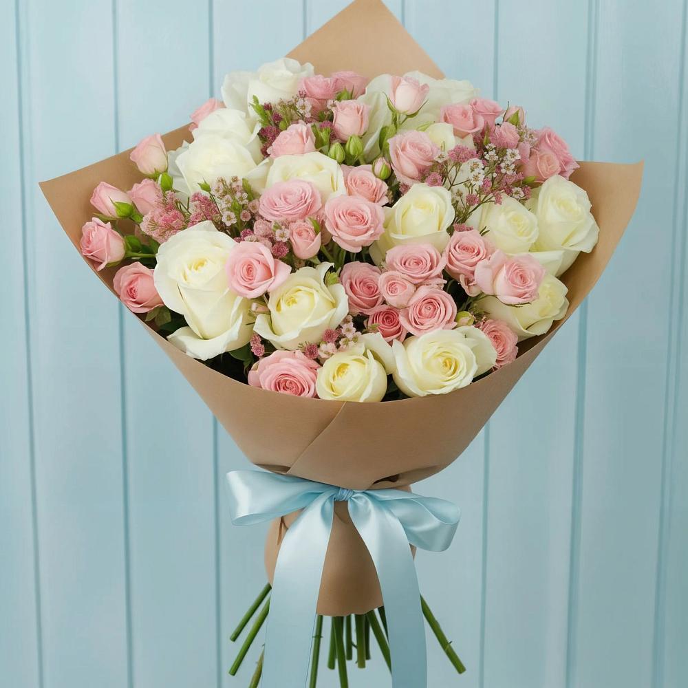 Букет цветов из: Розы в Ханской