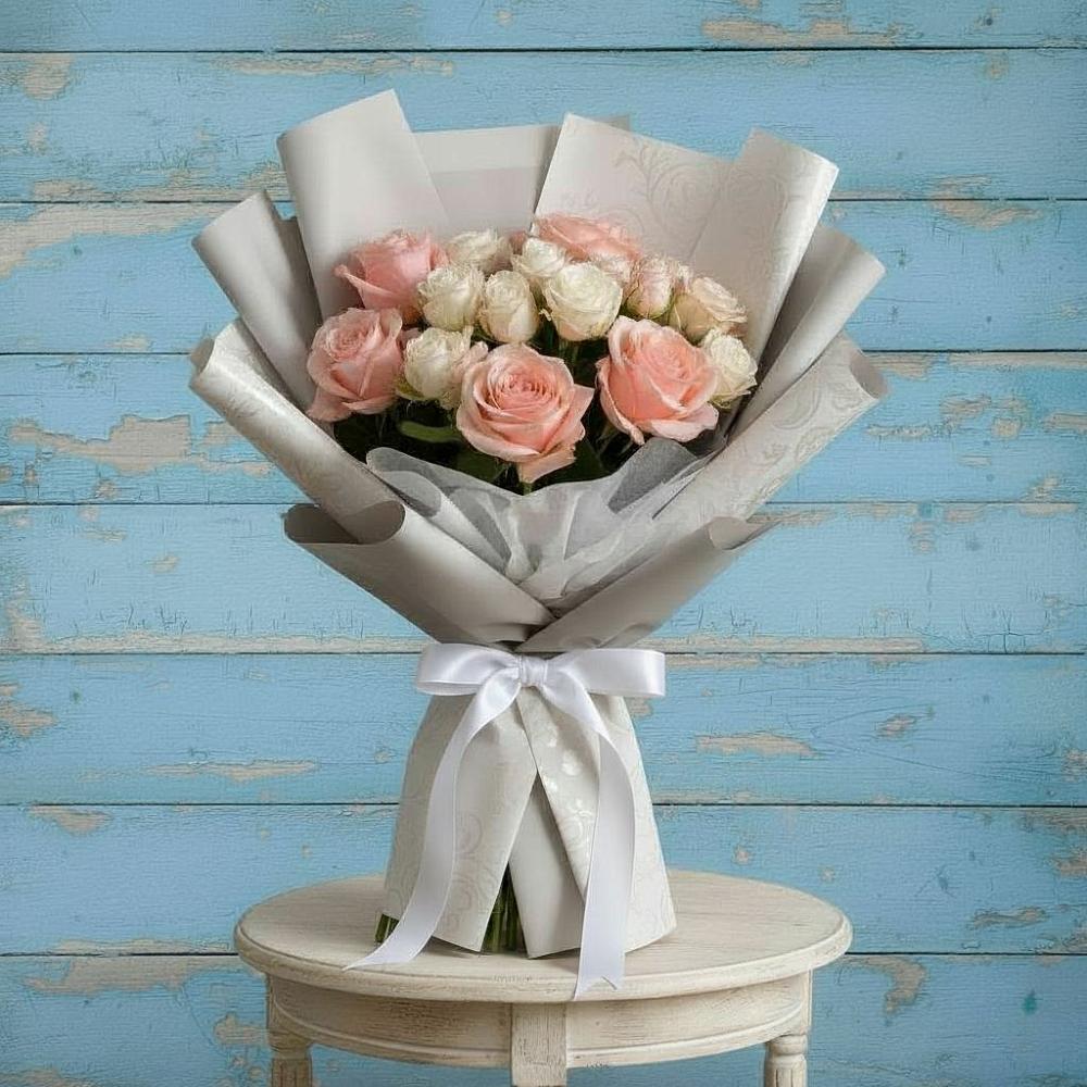 Букет цветов из: Розы в Ханской