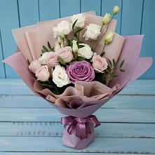 Букет цветов из:  Розы и Лизиантусы в Ханской