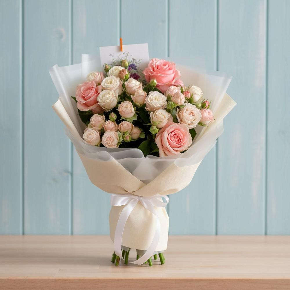 Букет цветов из: Розы в Ханской