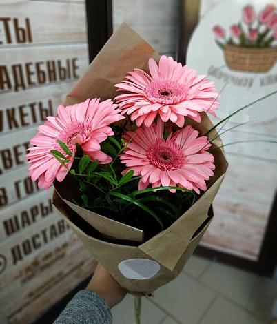 Букет цветов из: Герберы в Ханской