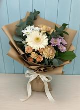 Букет цветов из:  Герберы и Хризантемы в Ханской