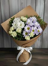 Букет цветов из:  Хризантемы и Розы в Ханской