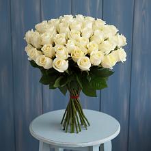 Букет 51 Белая роза Эдлесс Лав в Ханской