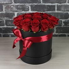 Цветочная композиция из Розы в шляпной коробке в Ханской