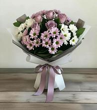 Букет цветов из:  Хризантемы и Розы в Ханской