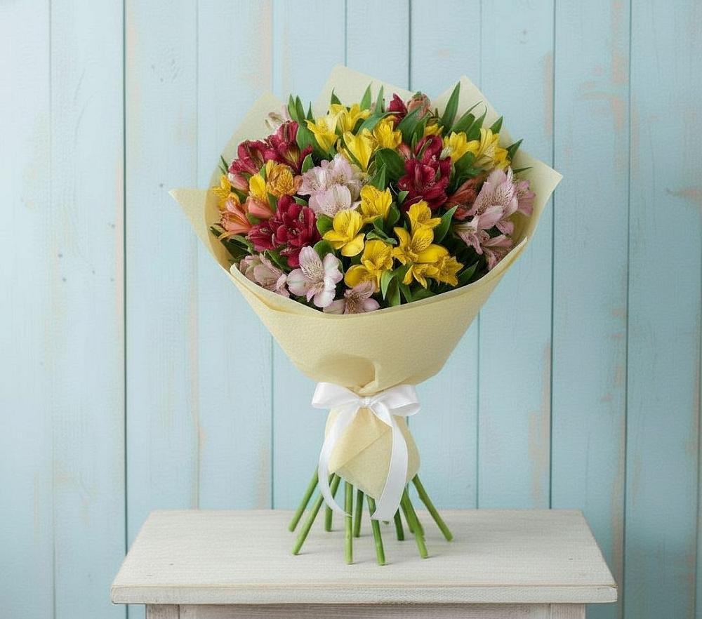 Букет цветов из: Альстромерии в Ханской