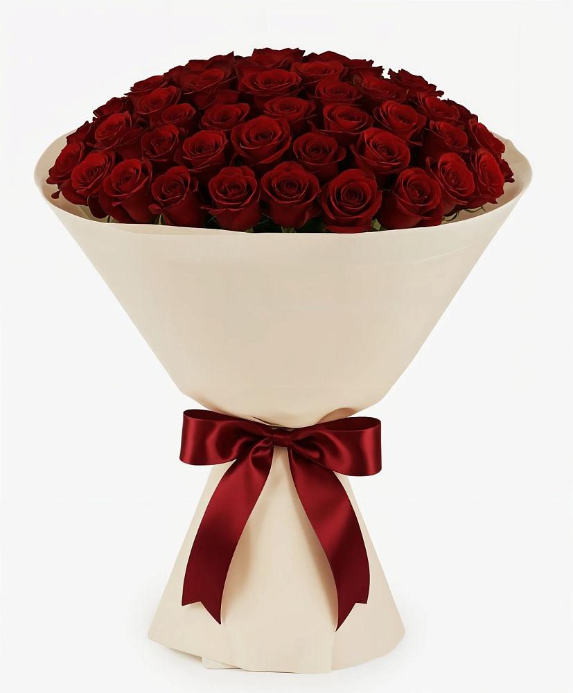 Букет 101 Бордовая роза Блэк Бакарра в Ханской